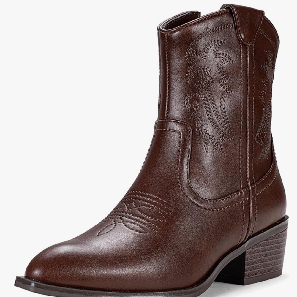 Brown Leather Ankle Boots 🤠🤎